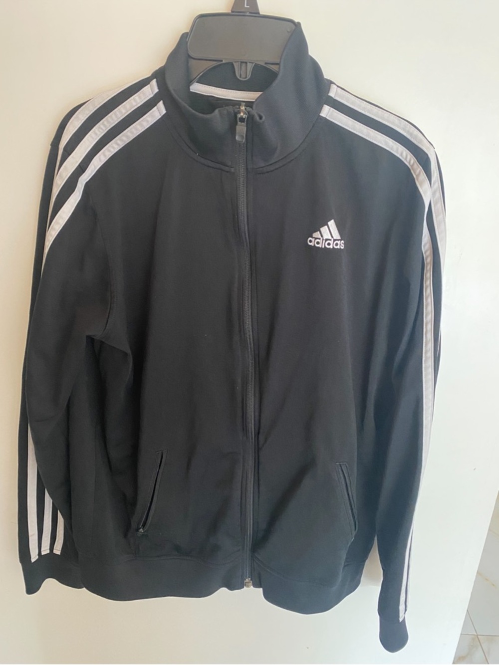 adidas Black Performance Tee with White Logo
